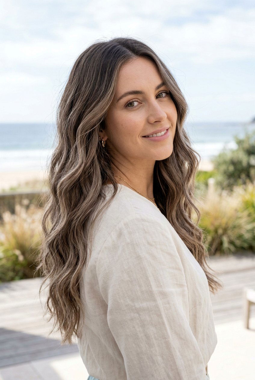 Ash Brown Balayage Wavy Hair - 20 ash brown balayage hair - 20 ash brown balayage hair