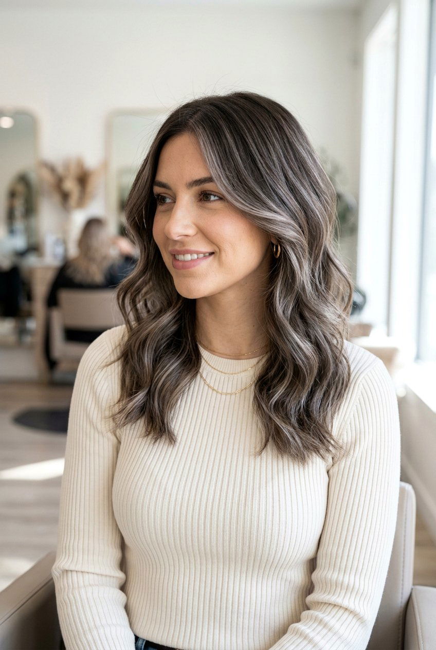 Ash Brown Brunette Balayage - 20 winter brunette balayage - 20 winter brunette balayage