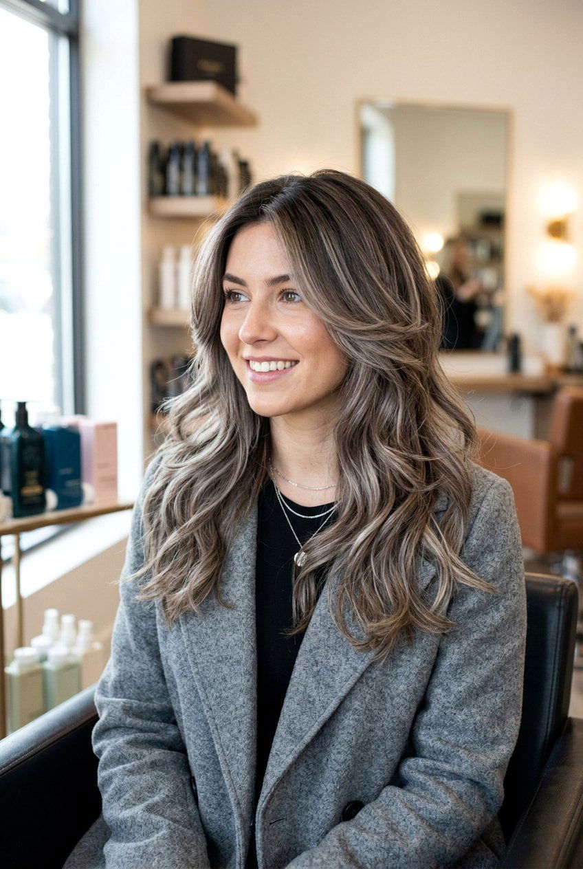 Ash Brown Dimensional Butterfly Haircut - 20 brunette butterfly haircut color ideas - 20 brunette butterfly haircut color ideas