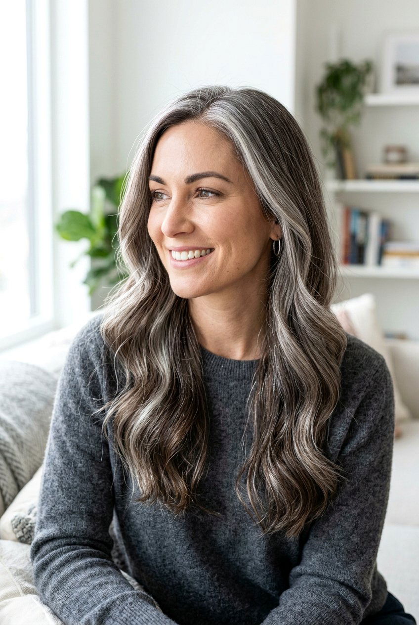 Ash Brown Gray Blending - 20 gray blending hair color - 20 gray blending hair color