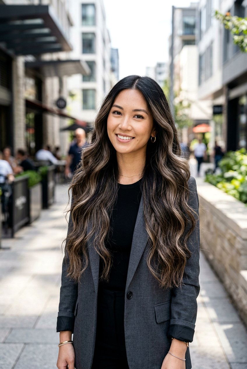 Ash Brown Highlights on Long Black Hair - 20 ash brown highlights on black hair - 20 ash brown highlights on black hair