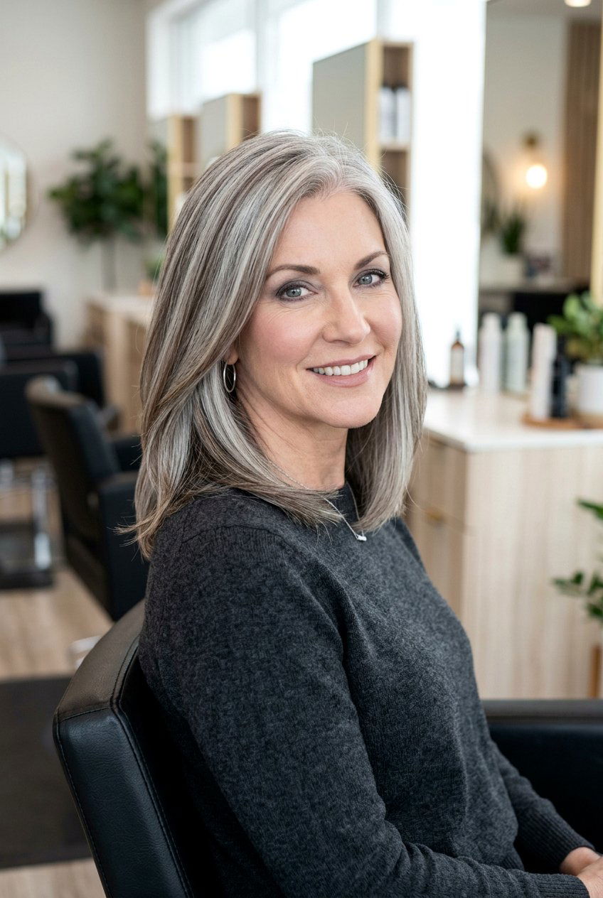 Ash Brown Lowlights For Silver Gray Hair - 20 brunette lowlights for gray hair - 20 brunette lowlights for gray hair