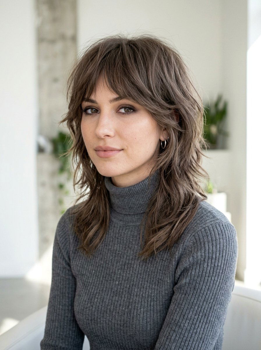 Ash Brown Shag Haircut - 20 salon color ideas for shag haircuts - 20 salon color ideas for shag haircuts