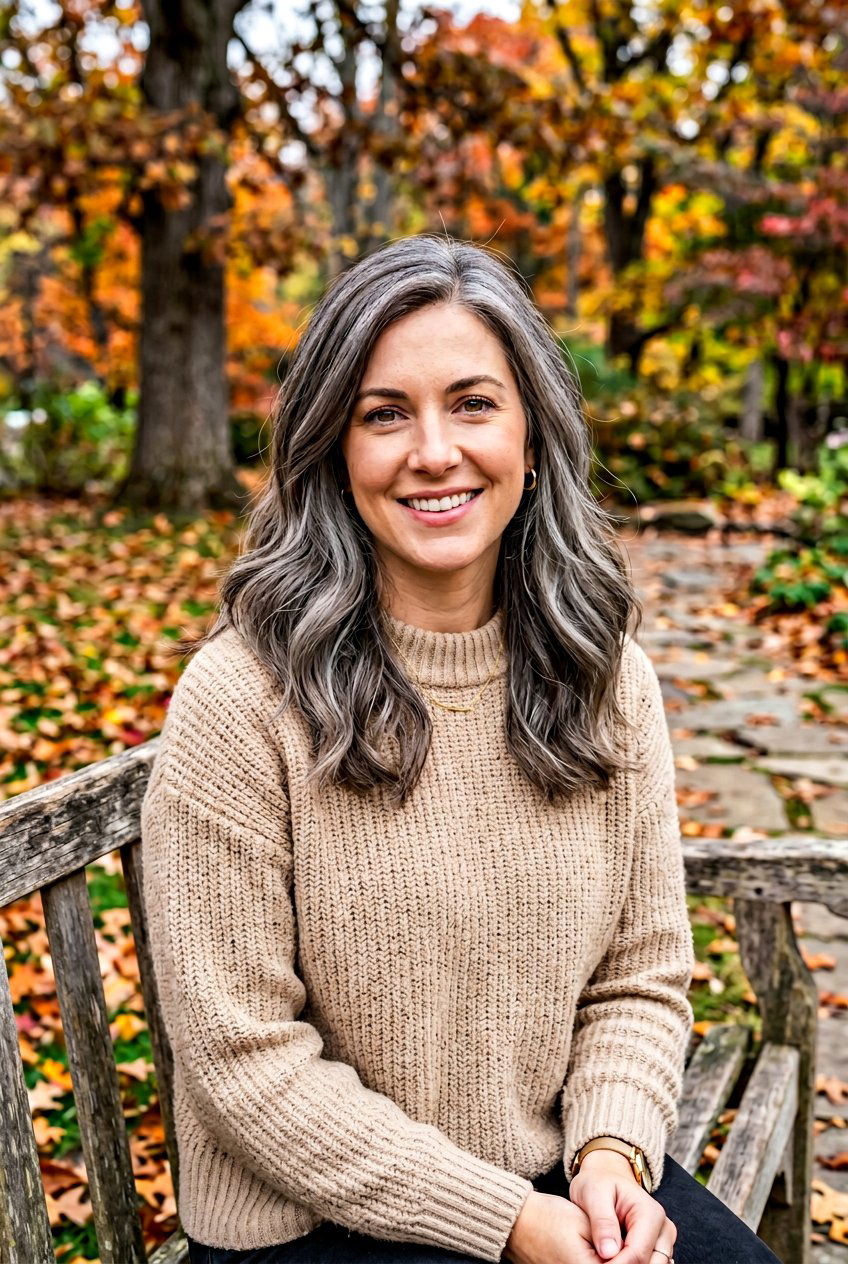 Ash Brown To Gray Blend - 20 natural looking gray blend hair color - 20 natural looking gray blend hair color