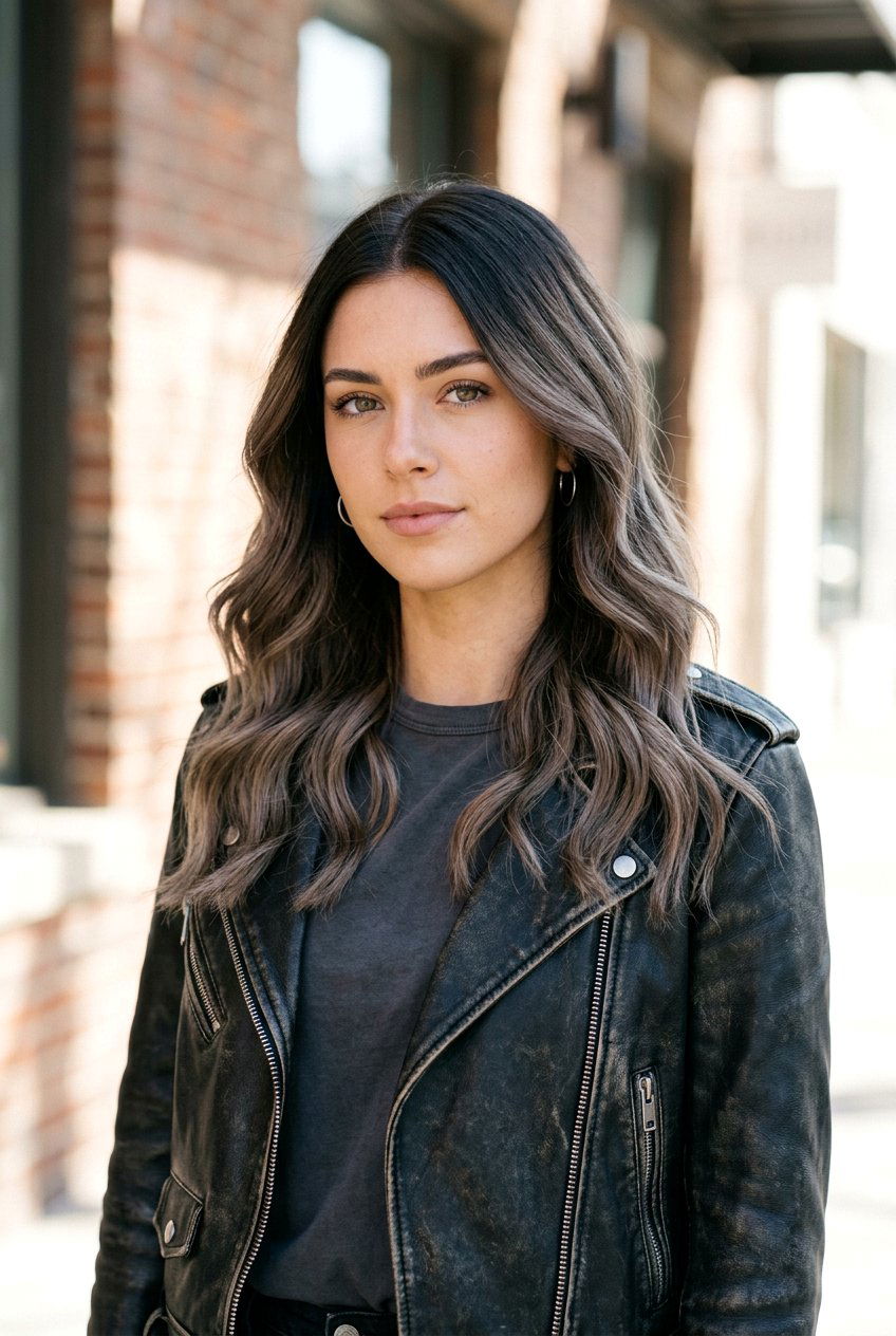 Ash Brunette Balayage Root Melt - 20 brunette balayage with root melt - 20 brunette balayage with root melt