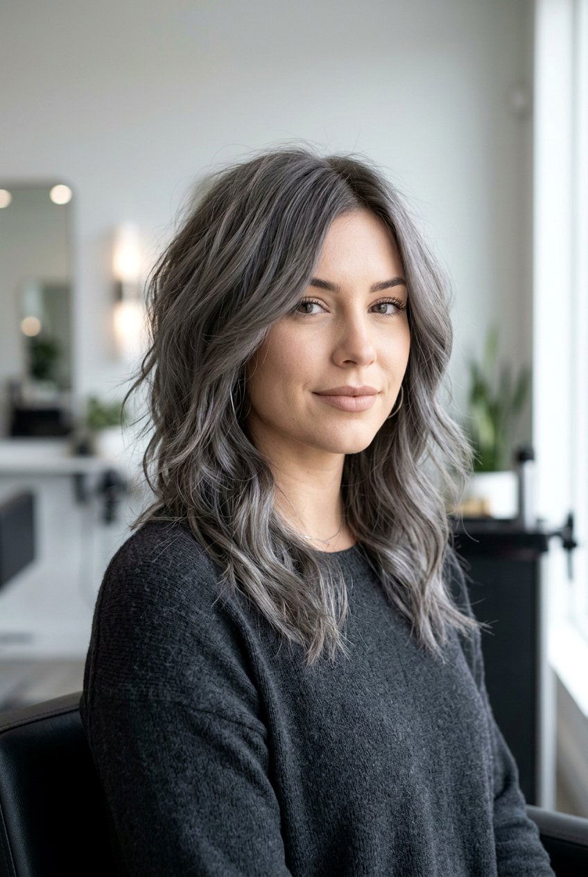 Ash Gray Hair - 20 salon hair color ideas - 20 salon hair color ideas