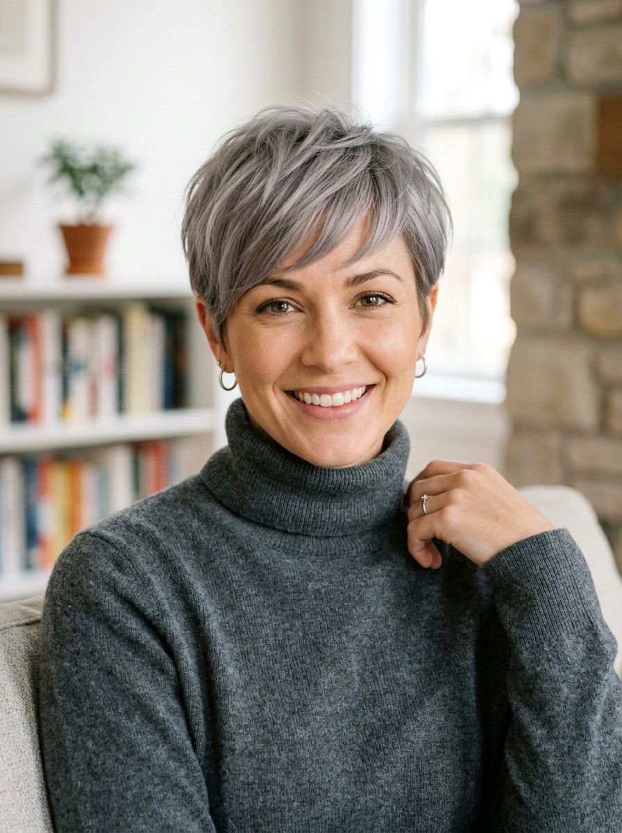 Ash Grey Pixie Haircut - 20 silver pixie hair color ideas - 20 silver pixie hair color ideas