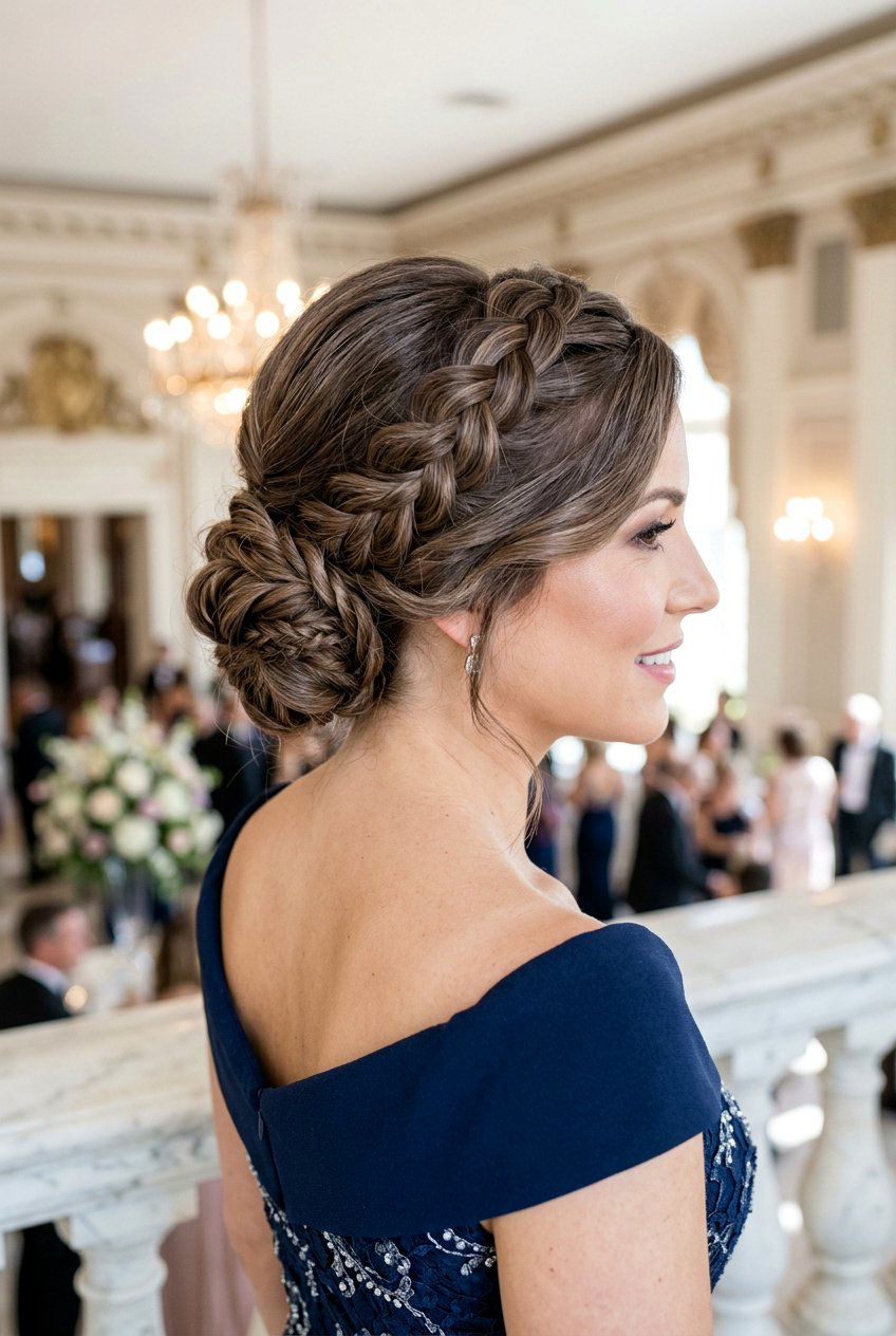 Ash Mocha Brown On Braided Updo - 20 ash mocha brown hair color - 20 ash mocha brown hair color