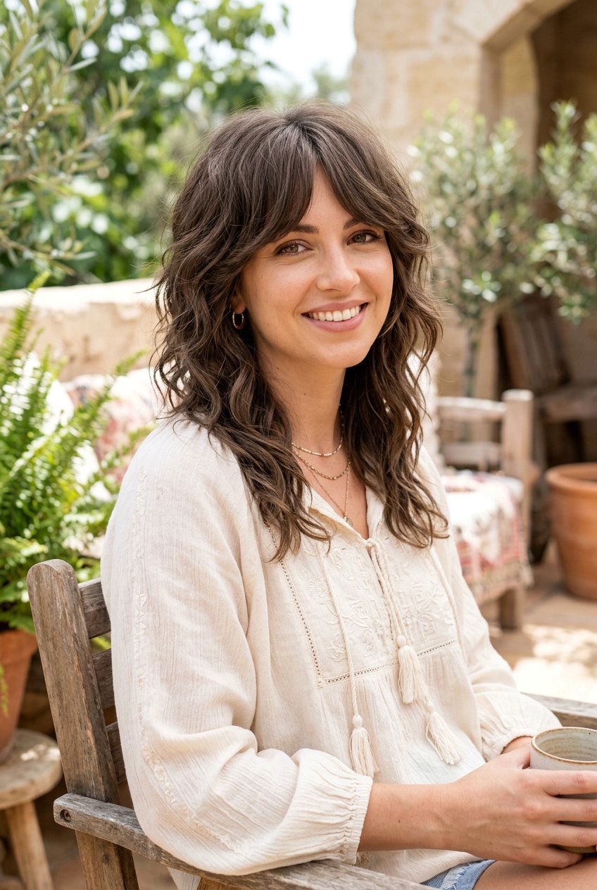 Ash Mocha Brown On Wavy Shag - 20 ash mocha brown hair color - 20 ash mocha brown hair color