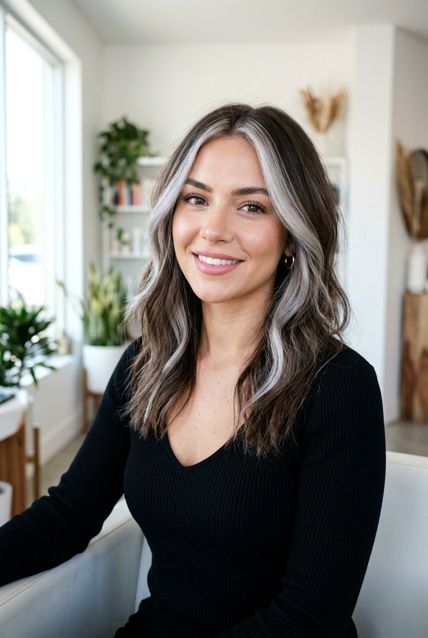 Ash Toner On Brunette Face Framing Highlights - 20 ash toner for highlighted brunette hair - 20 ash toner for highlighted brunette hair