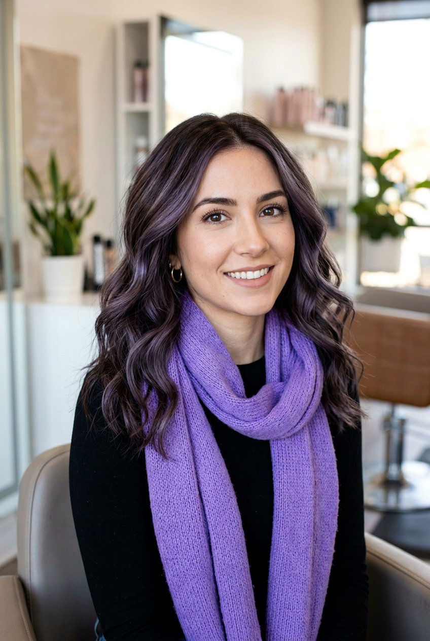 Ash Violet Toner On Highlighted Brunette - 20 ash toner for highlighted brunette hair - 20 ash toner for highlighted brunette hair