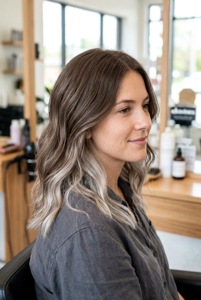 Ash blonde peekaboo on brown hair - 20 peekaboo hair color - 20 peekaboo hair color