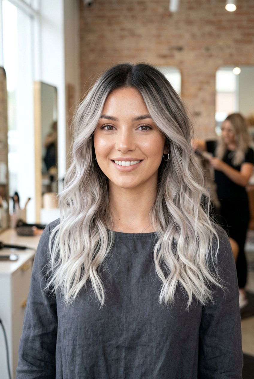 Ash blonde shadow root balayage - 20 shadow root balayage - 20 shadow root balayage