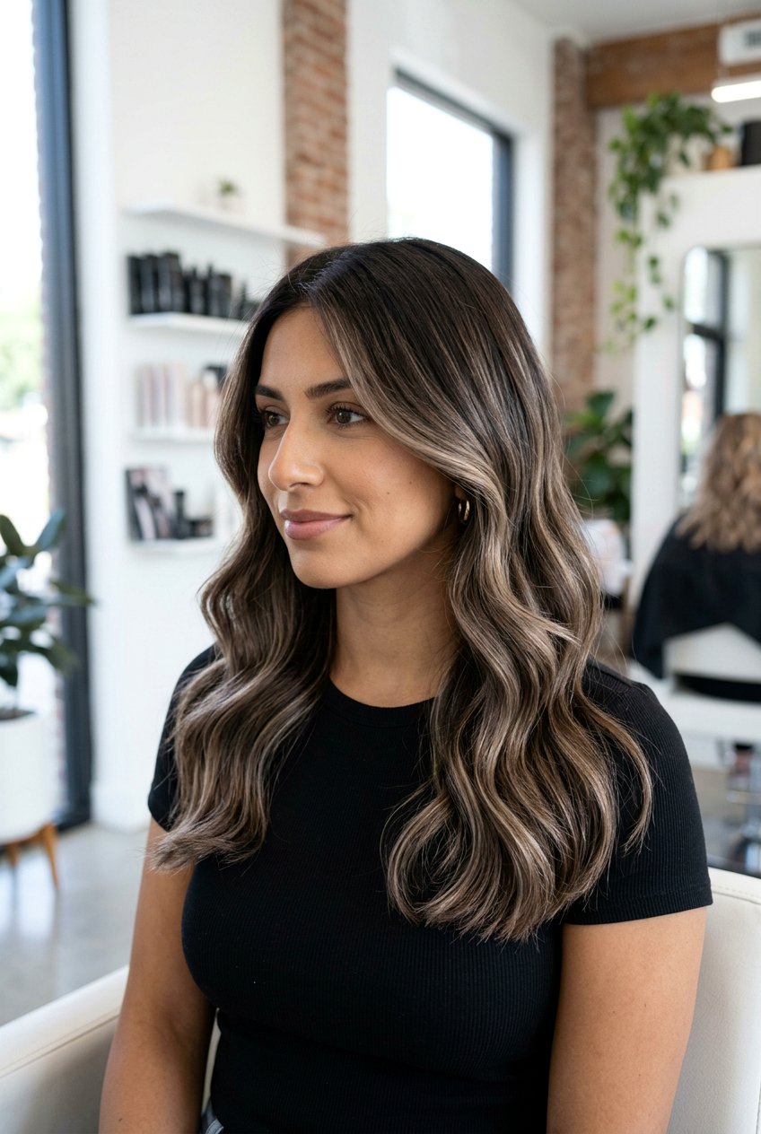 Ash caramel balayage dark brown hair - 20 dark brown hair with caramel balayage - 20 dark brown hair with caramel balayage