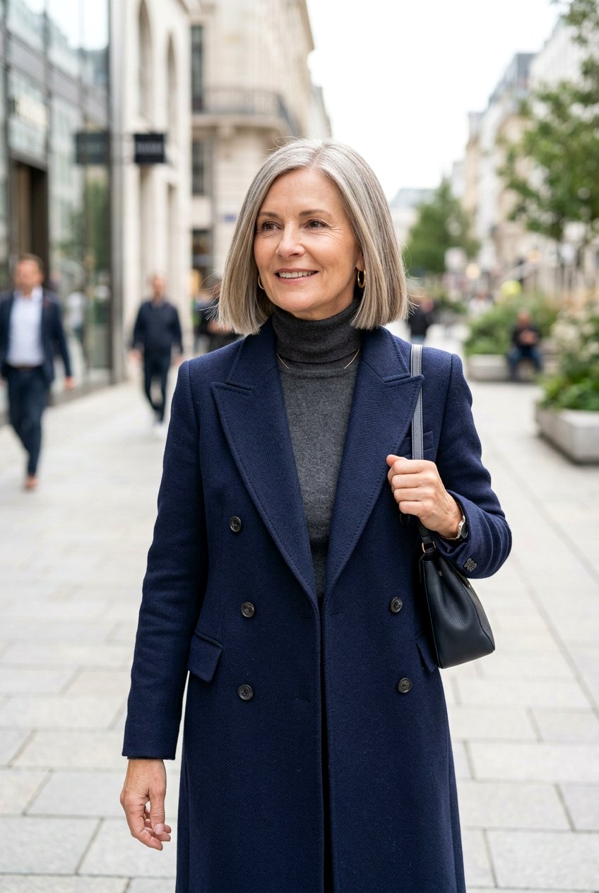 Ashy Blonde And Gray Blunt Bob - 20 blonde gray blend for mature women - 20 blonde gray blend for mature women