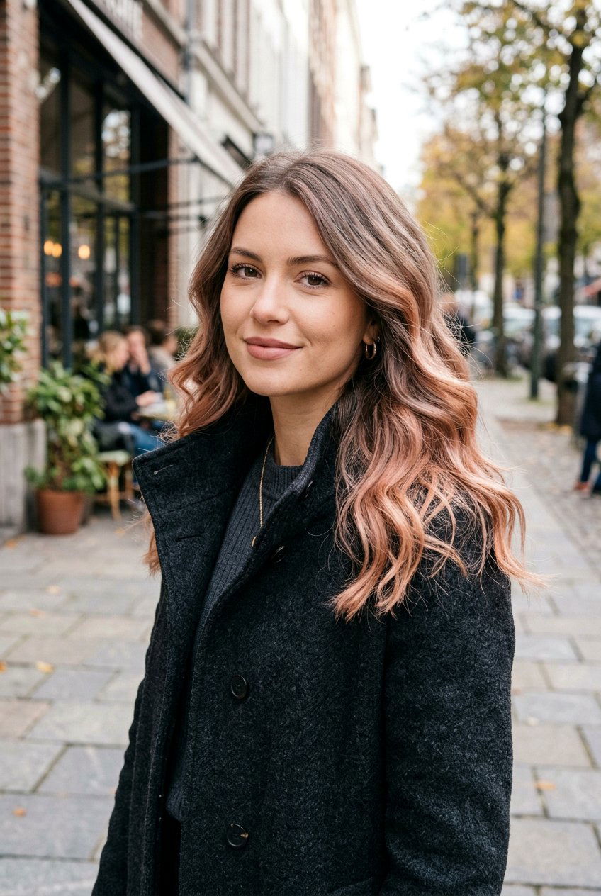 Ashy Coral Peach Balayage - 20 coral peach balayage - 20 coral peach balayage