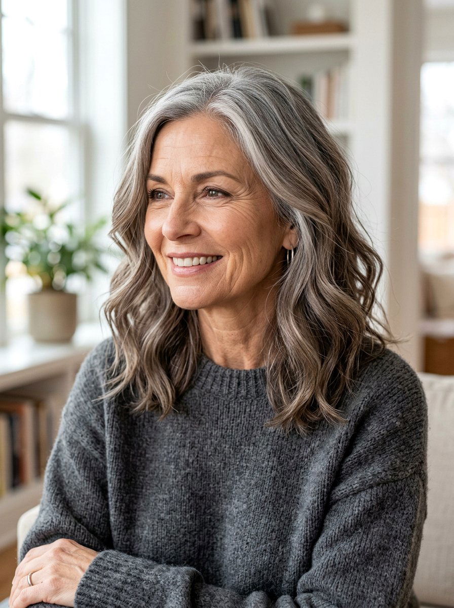 Ashy Mocha Balayage For Gray Hair - 20 soft mocha balayage for mature women - 20 soft mocha balayage for mature women