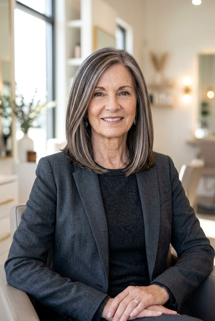 20 Elegant Mushroom Brunette Highlights for Older Women