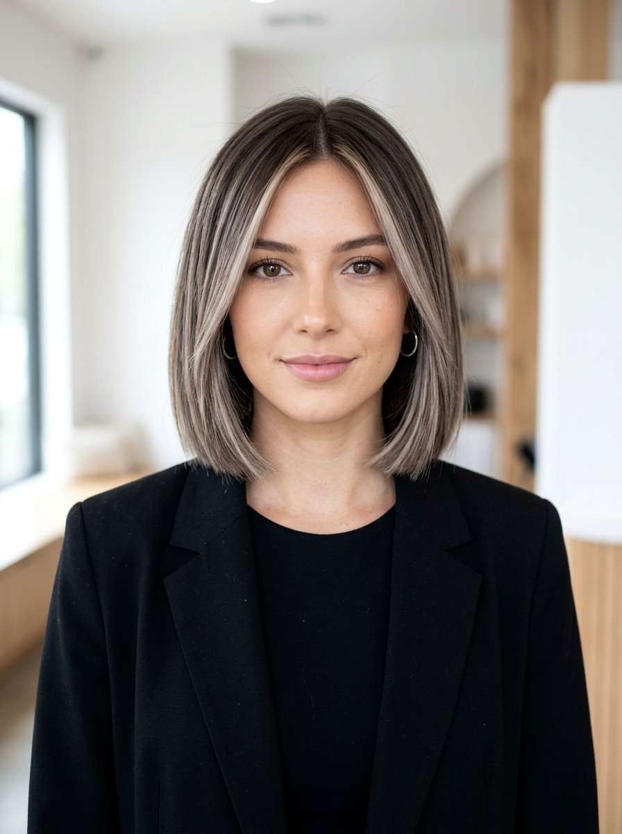 Ashy Smoky Bronde Balayage Bob - 20 smoky bronde balayage - 20 smoky bronde balayage