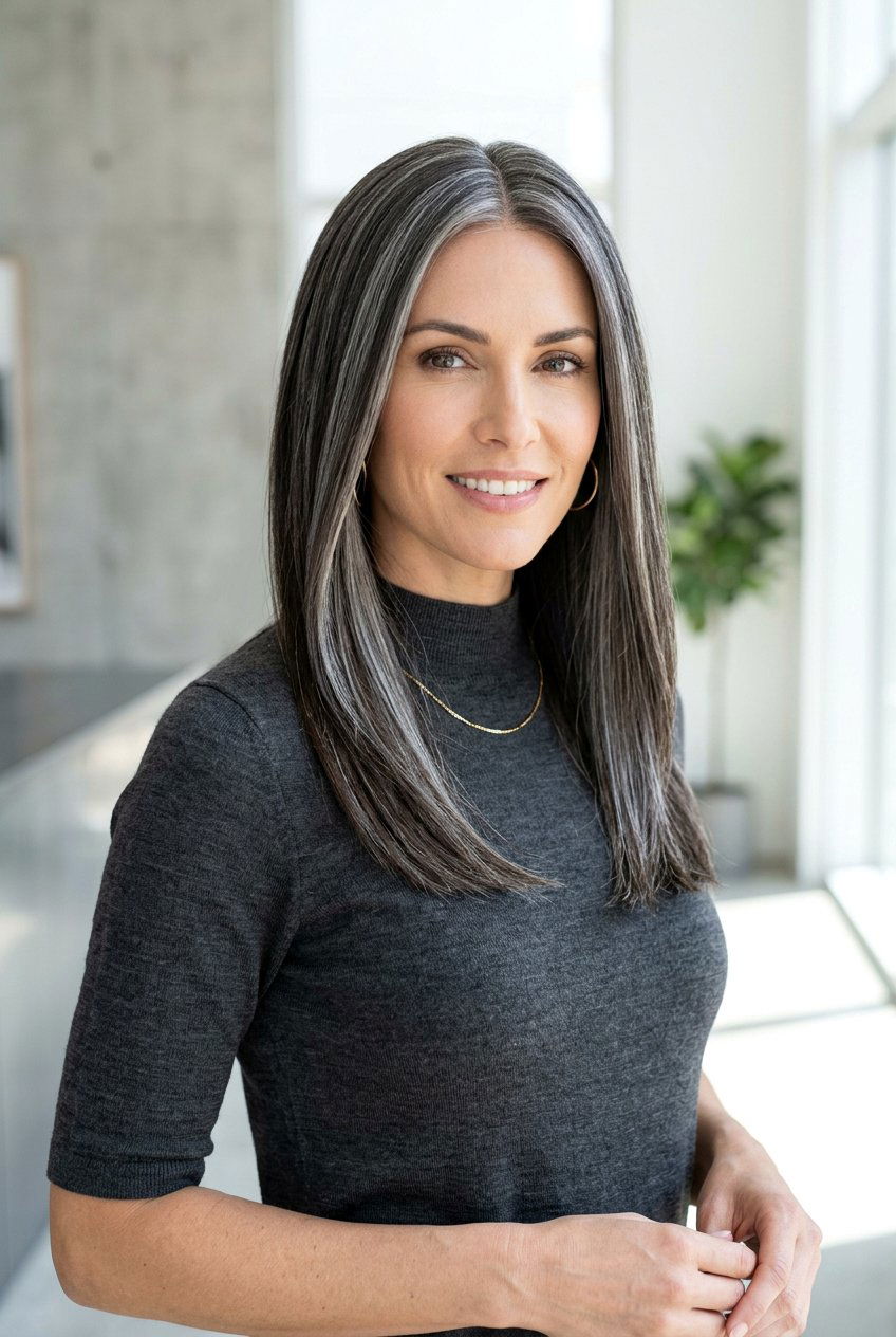 Ashy brunette gray blend for dark hair - 20 mushroom brunette gray blend - 20 mushroom brunette gray blend