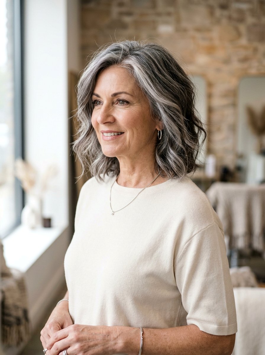 Ashy pearl highlights for salt and pepper hair - 20 pearl gray highlights for mature hair - 20 pearl gray highlights for mature hair