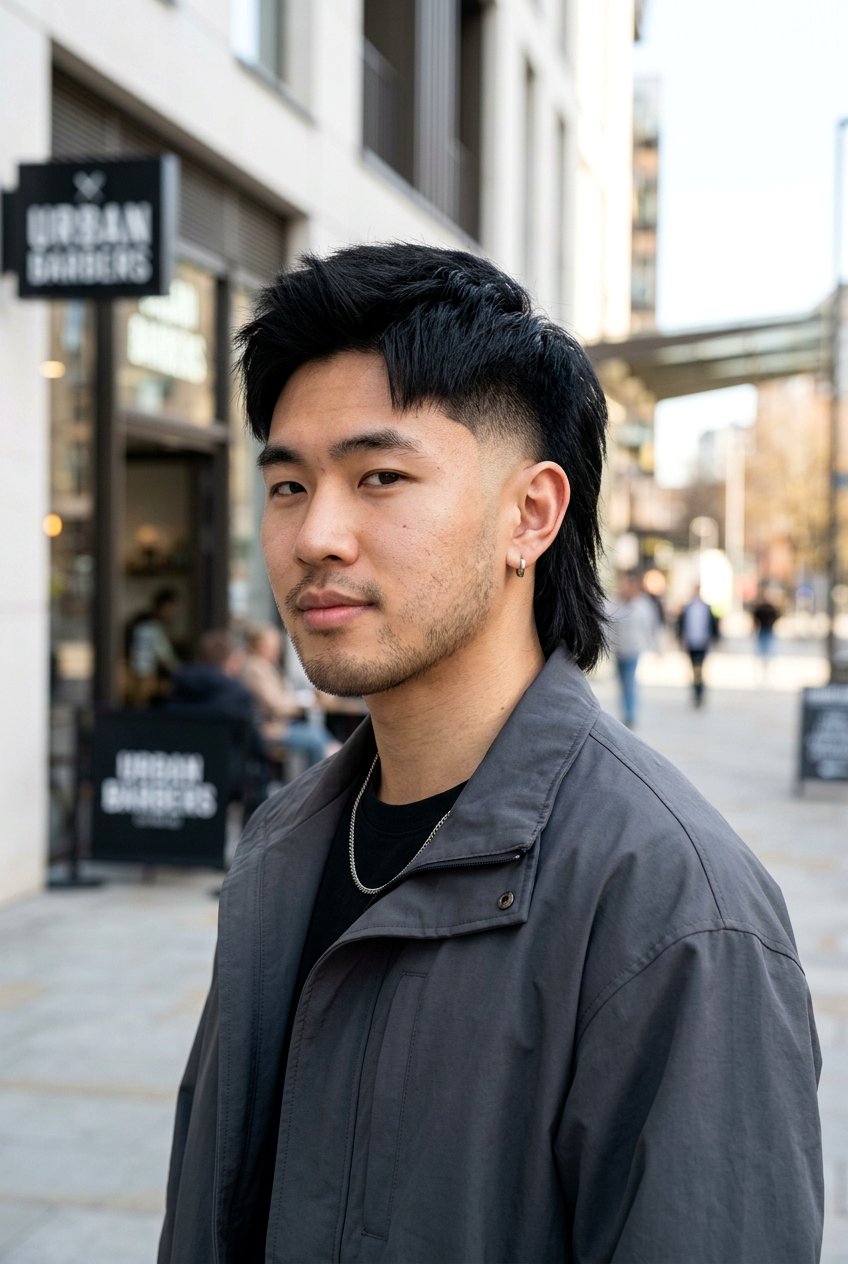 Asian Burst Fade Mullet - 20 burst fade with mullet men - 20 burst fade with mullet men