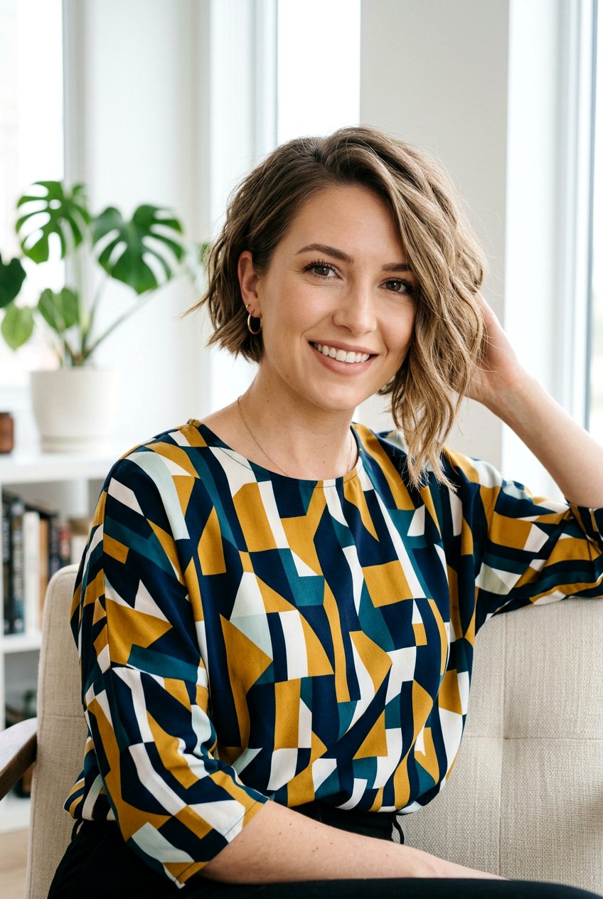 Asymmetrical Airy Bob - 20 airy bob for mature fine hair - 20 airy bob for mature fine hair