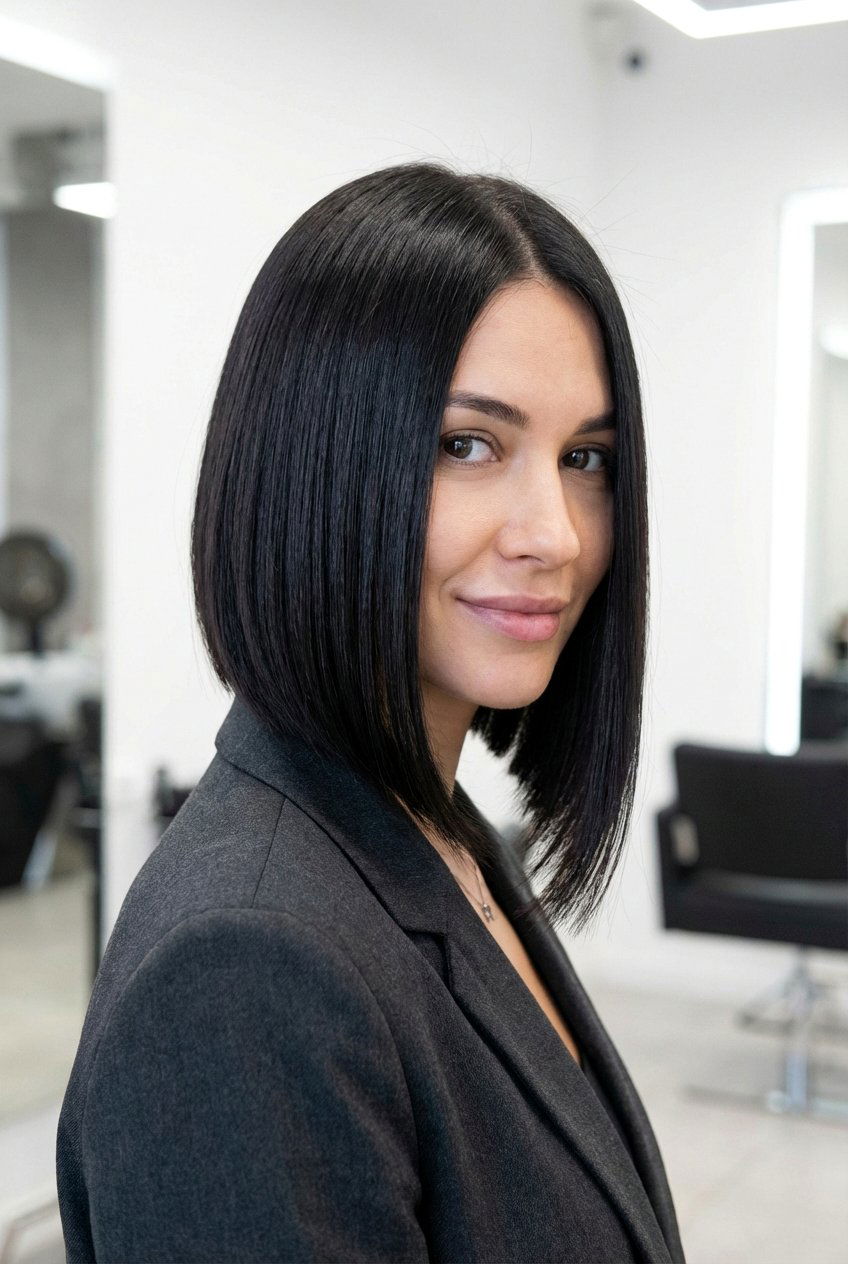 Asymmetrical Bob - 20 haircuts for round faces - 20 haircuts for round faces