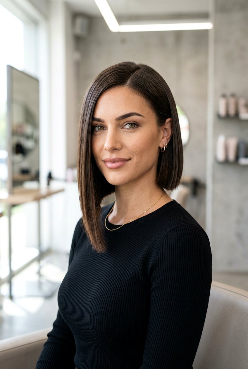 Asymmetrical Bob - 20 pin straight hairstyles - 20 pin straight hairstyles