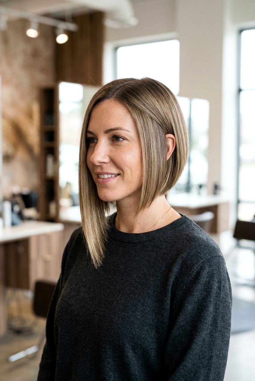 Asymmetrical Bob - 20 short hairstyles for women over 40 - 20 short hairstyles for women over 40