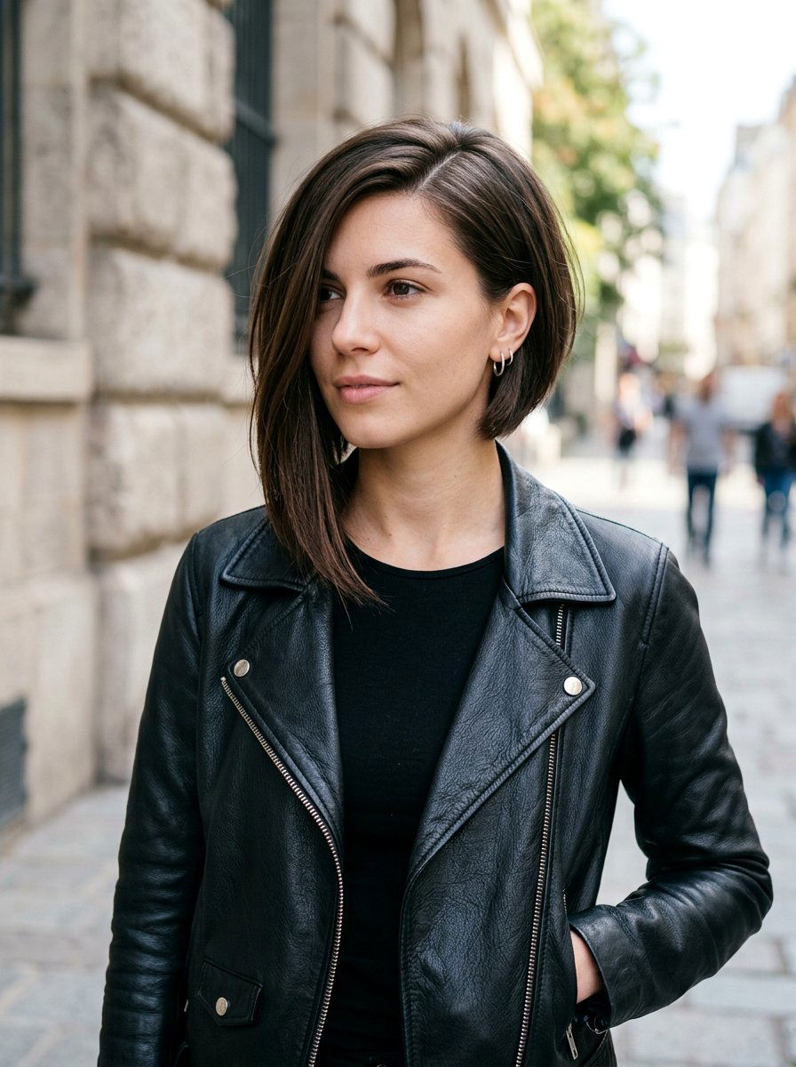 Asymmetrical Bob - 20 flattering haircut for rectangle face women - 20 flattering haircut for rectangle face women