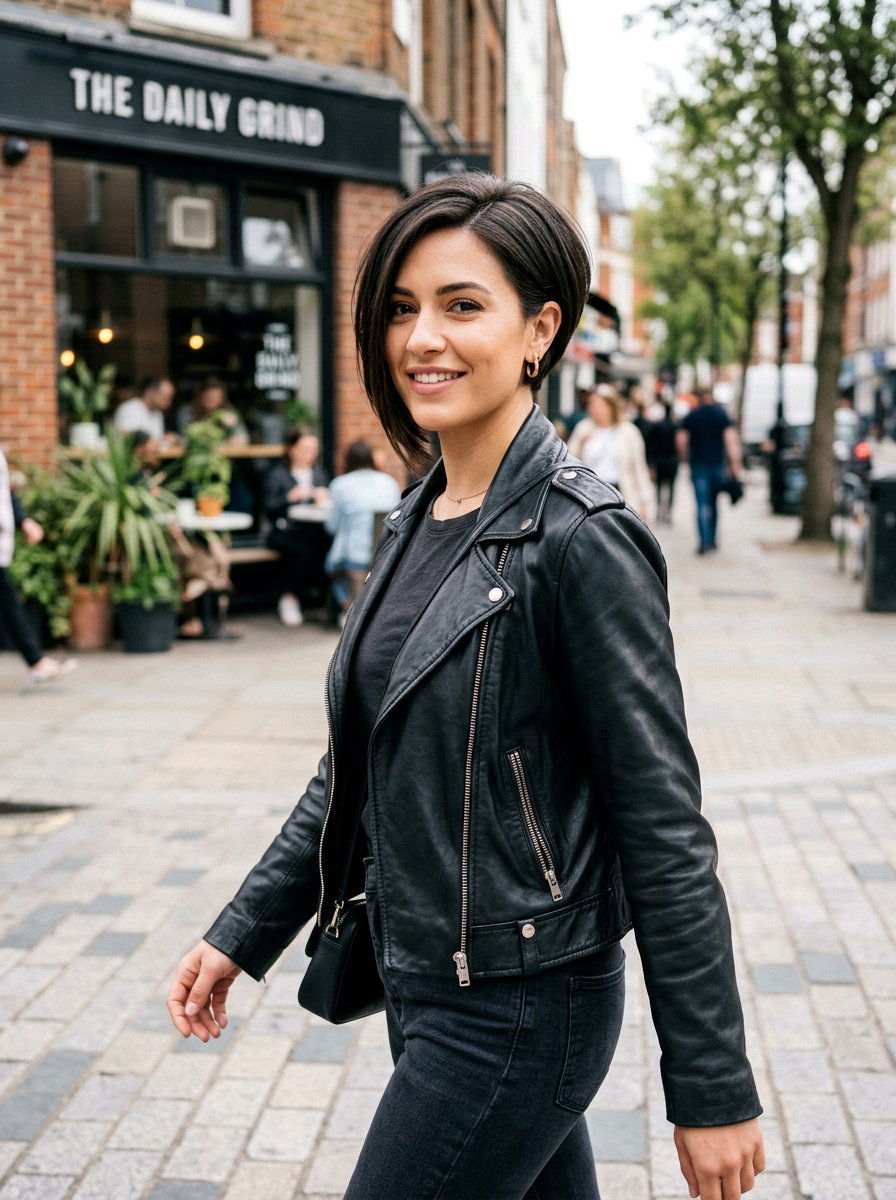 Asymmetrical Bob - 20 haircut for relaxed hair women - 20 haircut for relaxed hair women