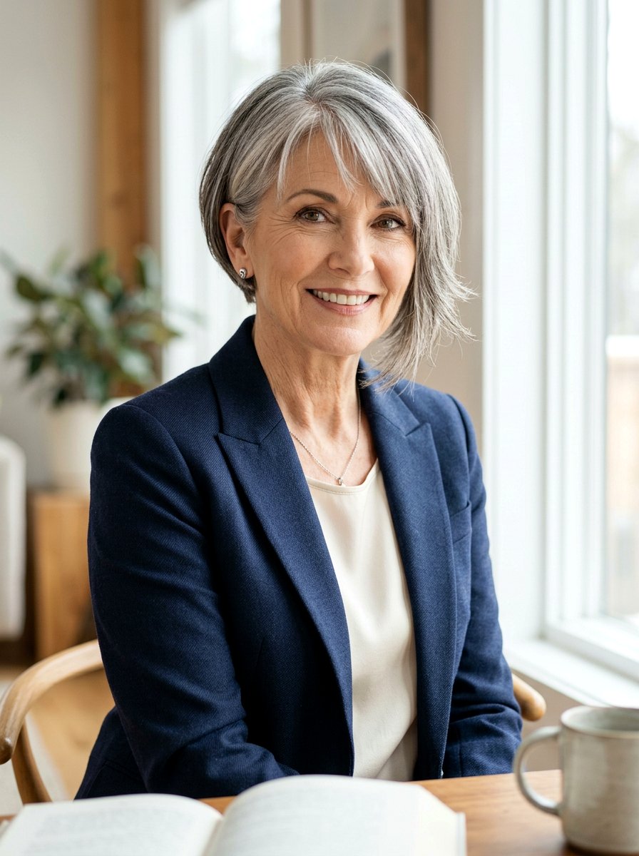 Asymmetrical Bob - 20 older women office hair ideas - 20 older women office hair ideas