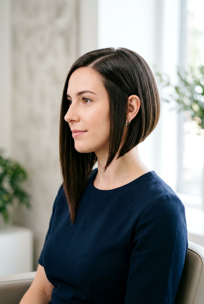 Asymmetrical Bob Cut - 20 hairstyles for straight hair - 20 hairstyles for straight hair