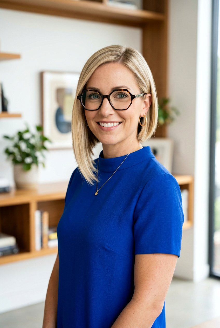 Asymmetrical Bob Cut - 20 hairstyles for women with glasses over 50 - 20 hairstyles for women with glasses over 50