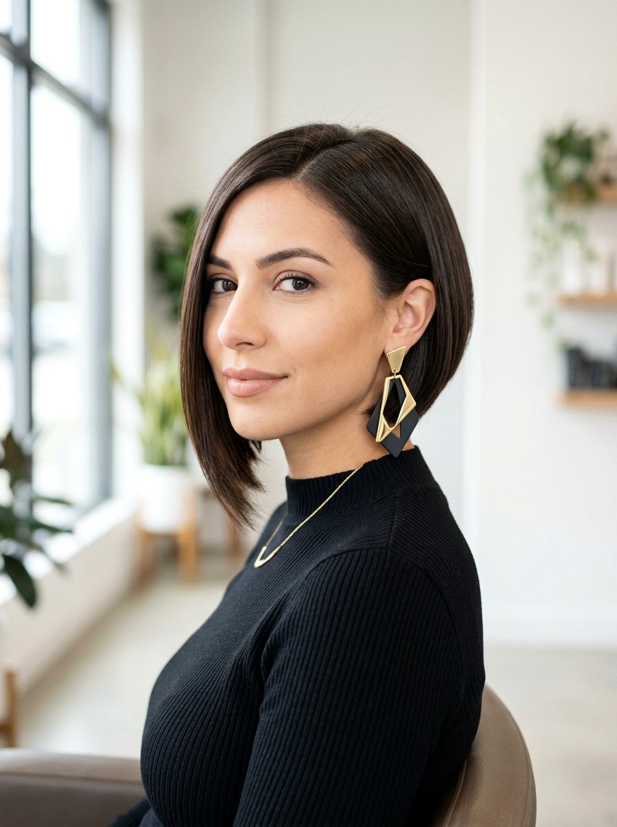 Asymmetrical Bob Cut - 20 volume haircut for thinning hair women - 20 volume haircut for thinning hair women