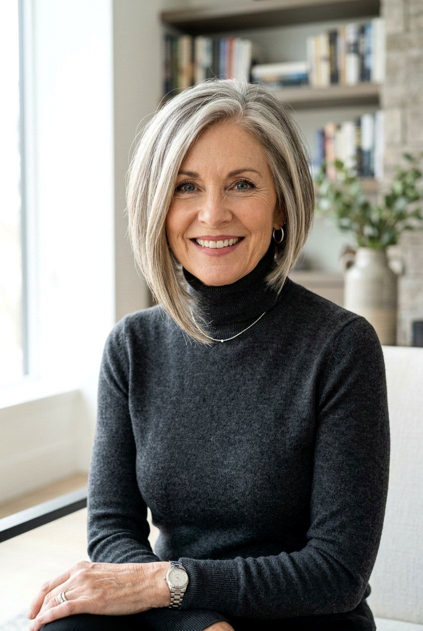 Asymmetrical Bob For Mature Women - 20 mature women easy hairstyle ideas - 20 mature women easy hairstyle ideas