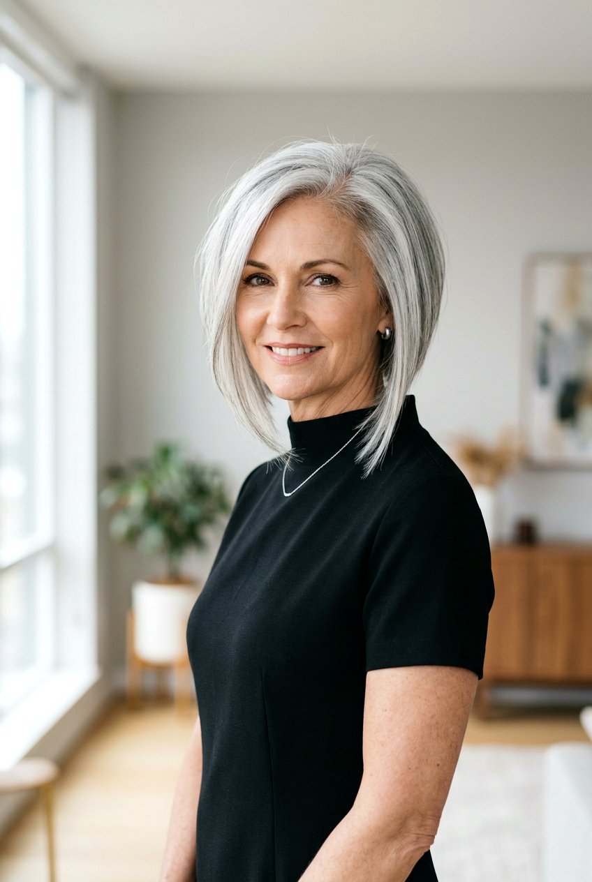 Asymmetrical Bob For Receding Hairline - 20 haircut for hair loss around temples women - 20 haircut for hair loss around temples women