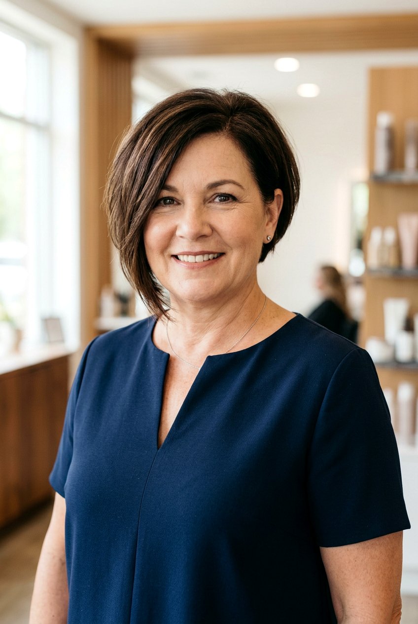 Asymmetrical Bob For Round Faces - 20 old money bob for mature women - 20 old money bob for mature women