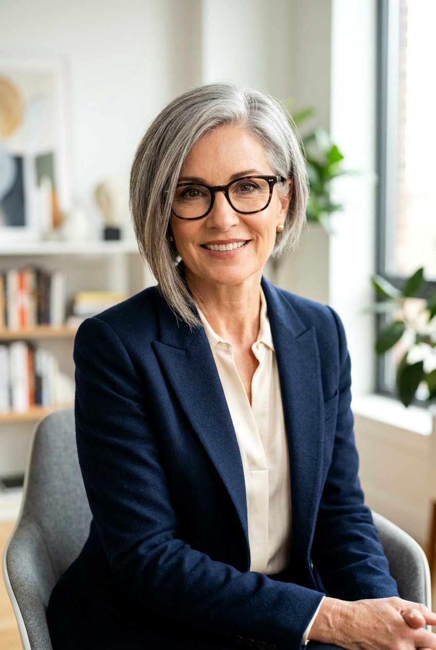 Asymmetrical Bob For Thick Hair - 20 business casual bob for mature women - 20 business casual bob for mature women