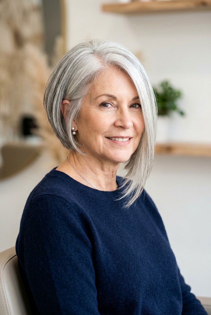 Asymmetrical Bob Haircut - 20 no fuss haircuts for older women - 20 no fuss haircuts for older women