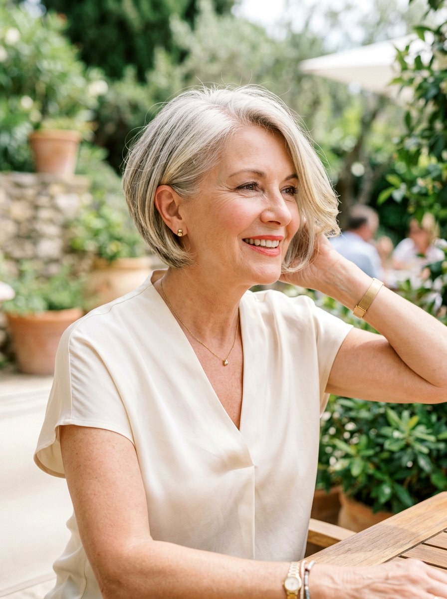 Asymmetrical Bob Haircut - 20 elegant bob haircut for mature women - 20 elegant bob haircut for mature women