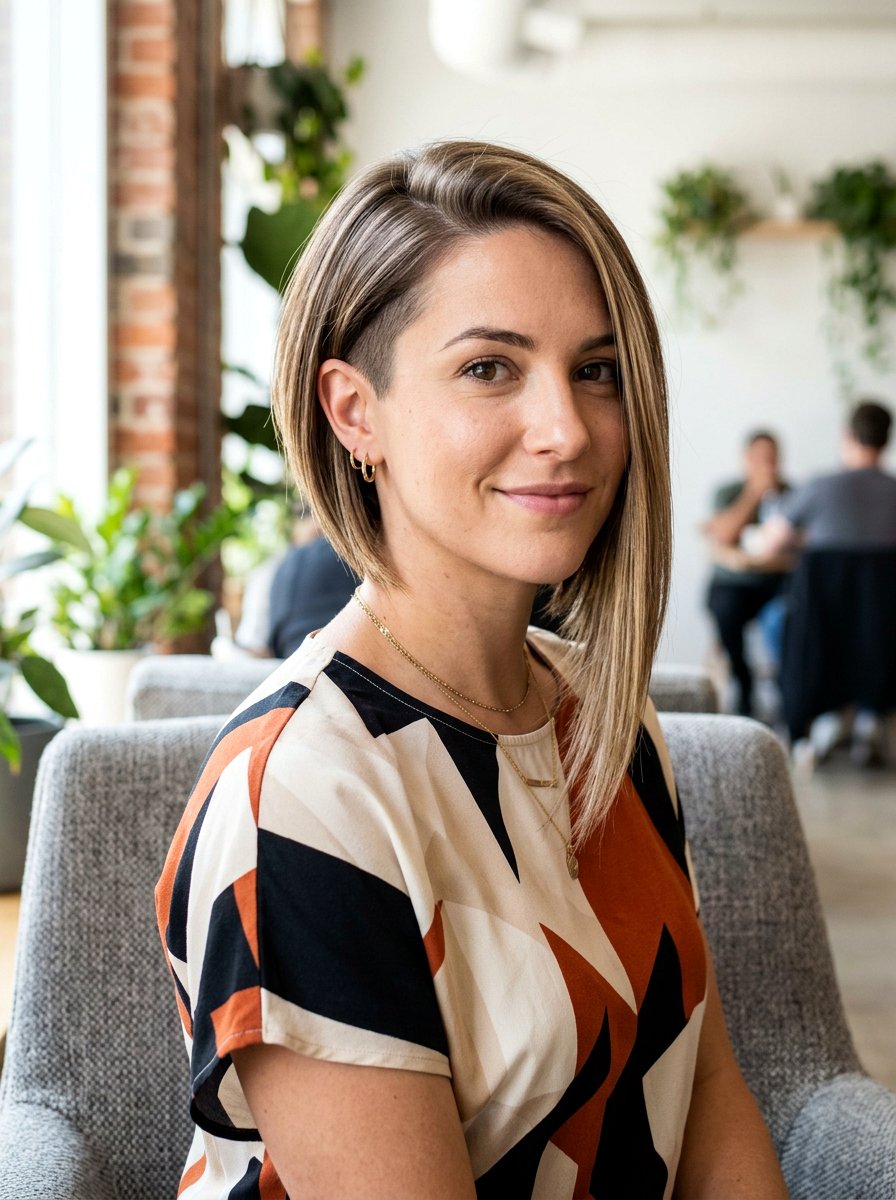 Asymmetrical Bob Haircut - 20 hairstyle to balance broad shoulders women - 20 hairstyle to balance broad shoulders women