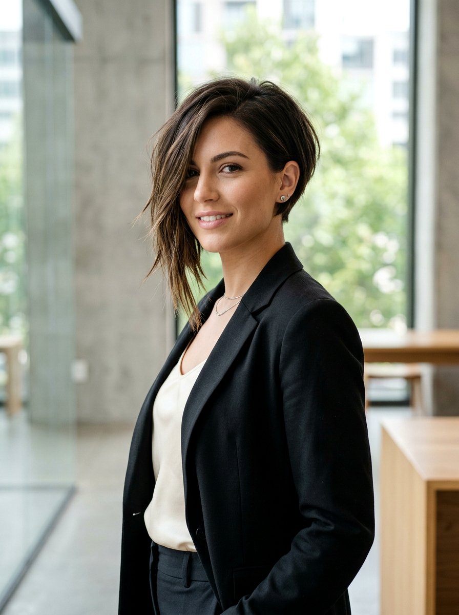 Asymmetrical Bob Haircut - 20 hairstyle to reduce width of face - 20 hairstyle to reduce width of face