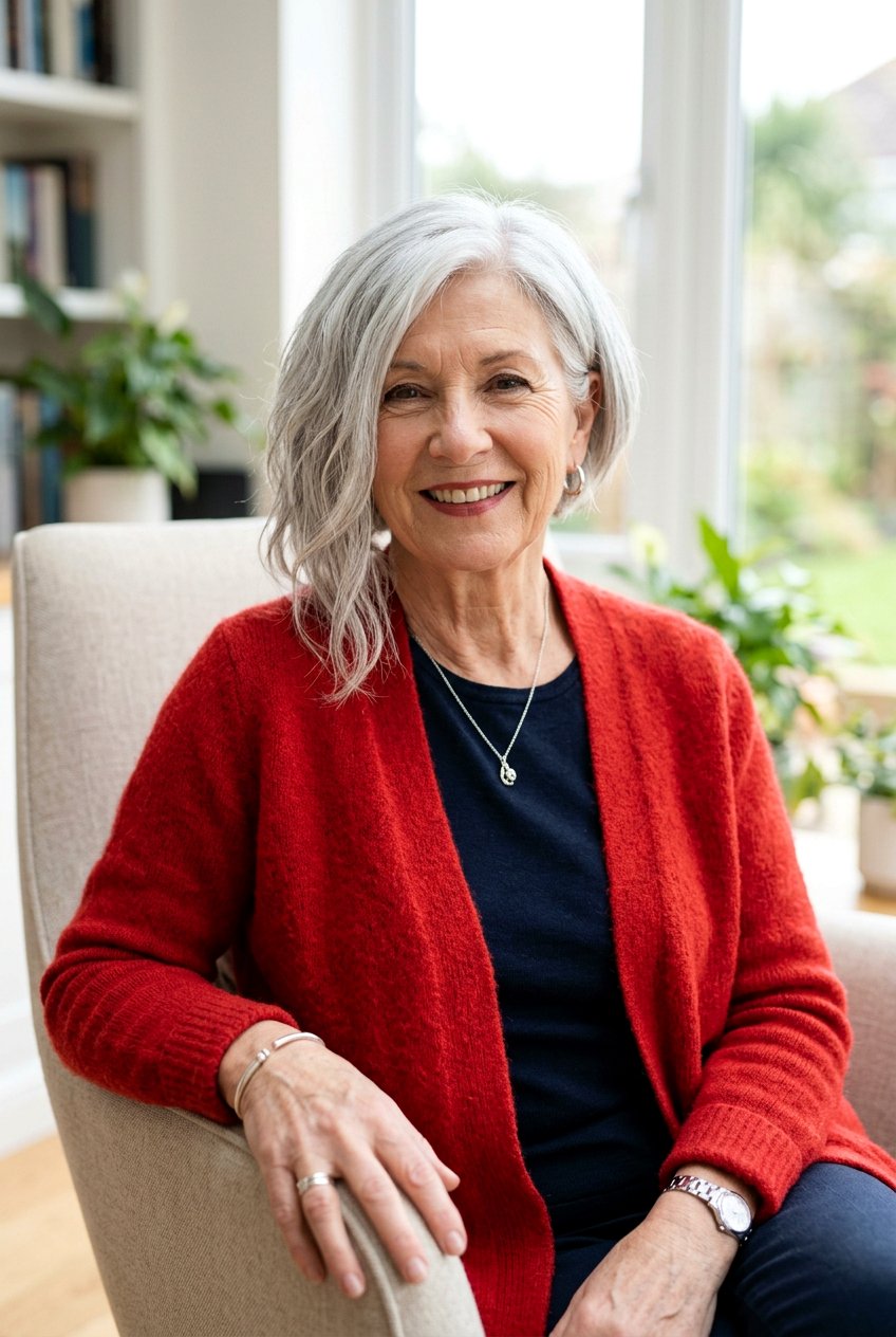 Asymmetrical Bob Haircut - 20 natural hairstyles for women over 60 - 20 natural hairstyles for women over 60