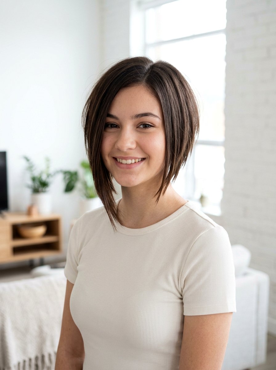 Asymmetrical Bob Haircut - 20 teen girls haircut ideas for school - 20 teen girls haircut ideas for school