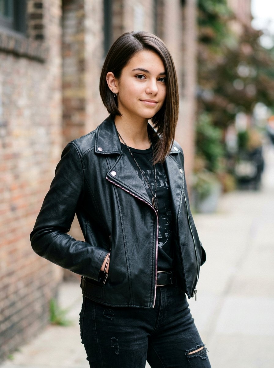 Asymmetrical Bob Haircut - 20 trendy haircut for teenage girls 2026 - 20 trendy haircut for teenage girls 2026