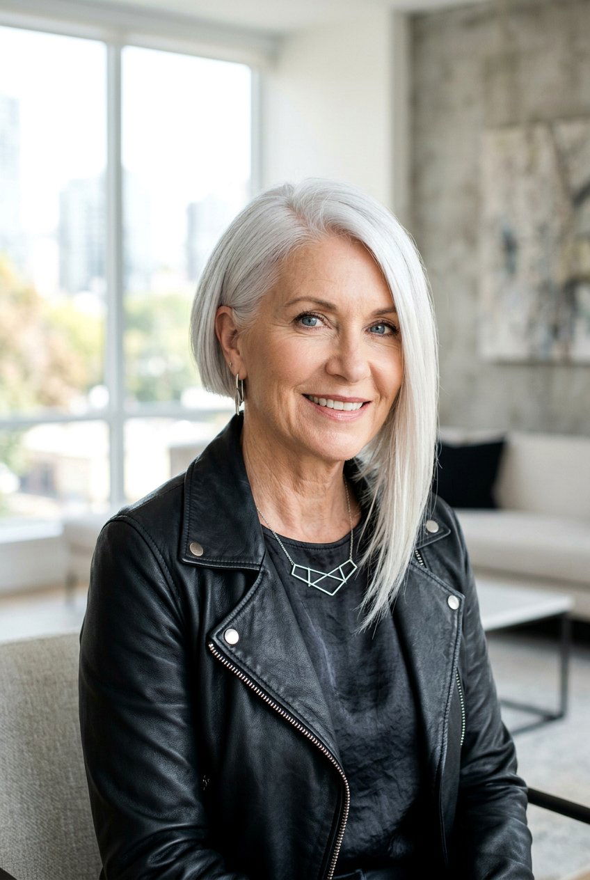 Asymmetrical Bob Haircut - 20 flattering haircuts for older women - 20 flattering haircuts for older women