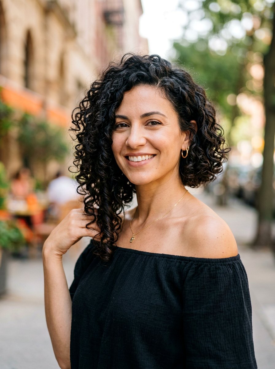 Asymmetrical Bob Haircut For Curls - 20 haircut for dense curly hair - 20 haircut for dense curly hair