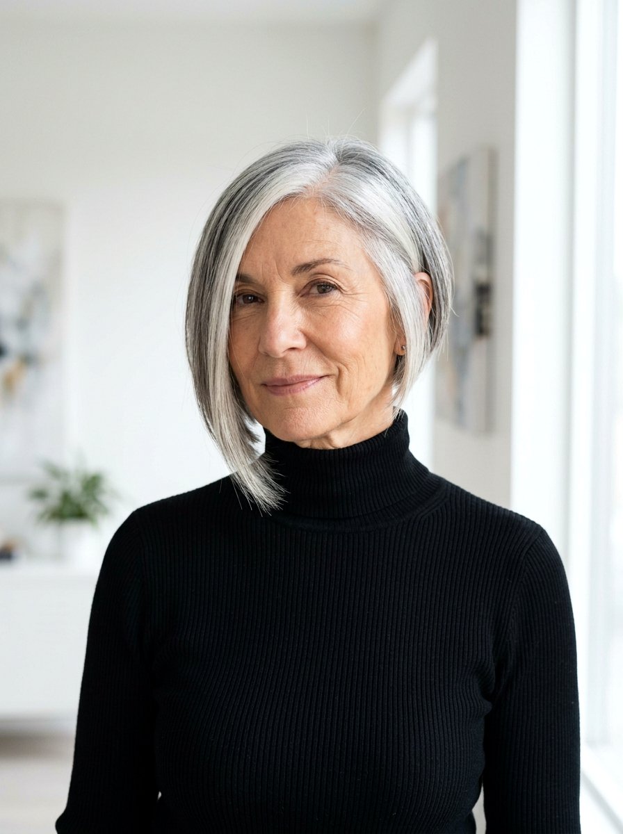 20 Professional Polished Office Hairstyle for Older Women